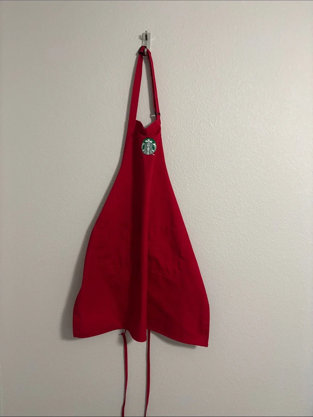 Starbucks Red Double-Pocket Cotton Apron with Logo Holiday